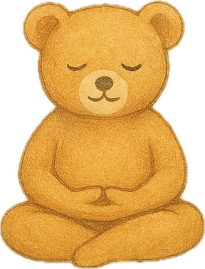Finny the Bear in meditation